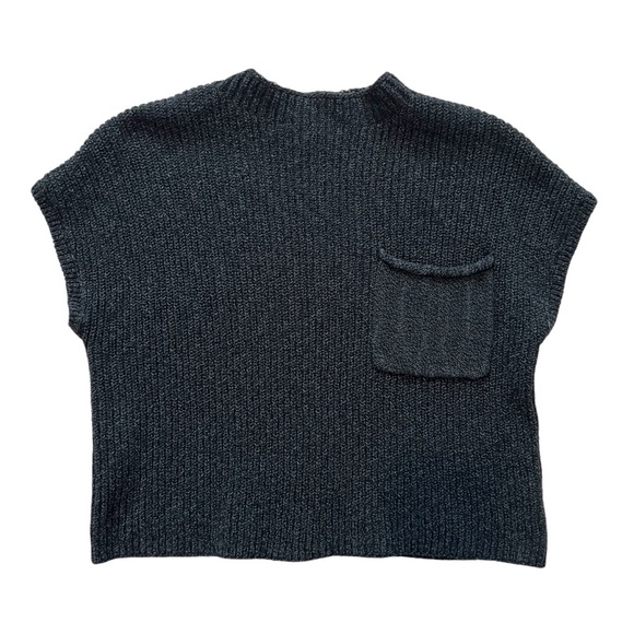 Free People Beach Gray Freya Short Sleeve Knit Sweater Size Extra Small - Picture 3 of 8